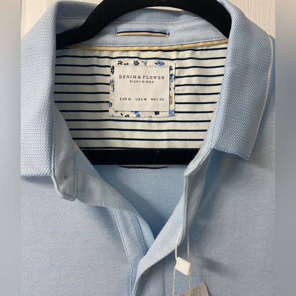 Light Blue Men’s polo size M - Picture 2 of 9